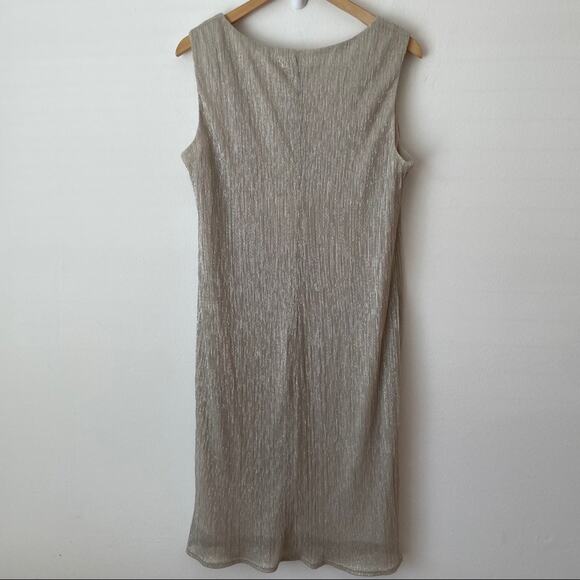 NWOT R&M Richards Silver Sleeveless Dress - Picture 5 of 10
